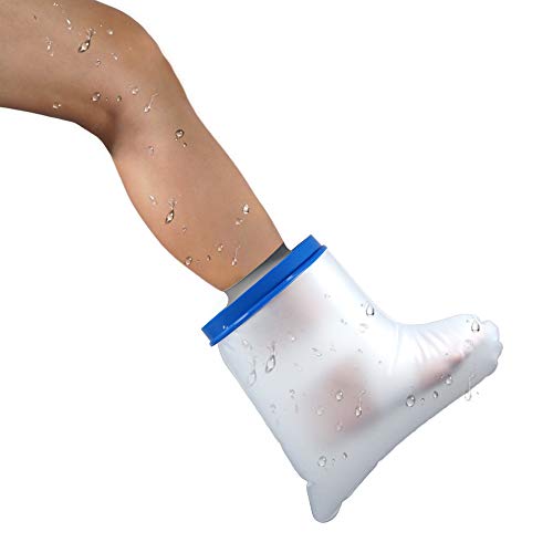 ADDOT Waterproof Cast Covers for Shower Foot/Ankle Adults, Bathing, and Swimming. Adult Reusable