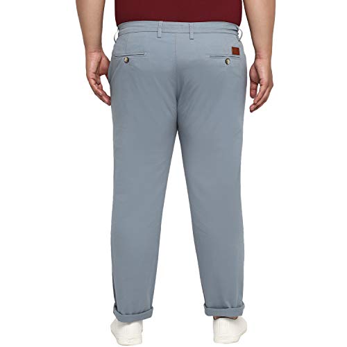 Image of Urbano Plus Men Mid Rise Cotton Regular Fit Casual Chino Pants Stretch