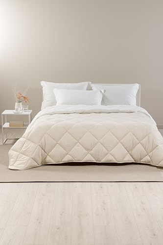 Caleffi - Piumone Matrimoniale Invernale 260x265 cm - Trapunta Matrimoniale Invernale per Inverno e Mezza Stagione - Copriletto in Microfibra Caldo e Morbido - Piumino Autunnale Made in Italy