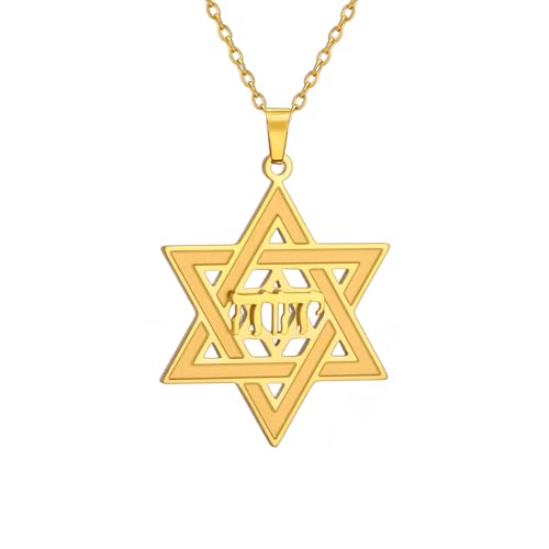 EUEAVAN Tetragrammaton - Collar de estrella de David Yhvh Yhwh Jehová Yahvá Yahvé, collar hebreo, collar de estrella judía, colgante de nombres de Dios, joyería judía de Israel, oraciones de Hanukkah, EUEAVAN Tetragrammaton - Collar de estrella de David Yhvh Yhwh Jehová Yahvá Yahvé, collar hebreo, collar de estrella judía, colgante de nombres de Dios, joyería judía de Israel, oraciones de Hanukkah,