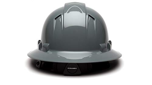 Image of Pyramex Ridgeline Full Brim Hard Hat 4 Point Ratchet Vented