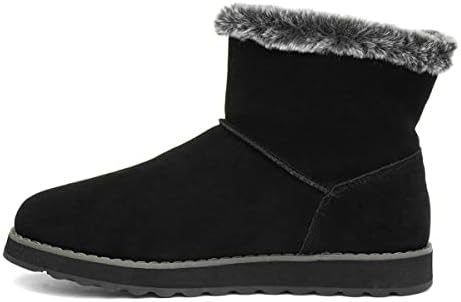 Skechers Women's Keepsakes 2.0-Broken Arrow-Short Buckle Boot with faux fur Trim Ankle, Black, 8 M US | Image 3
