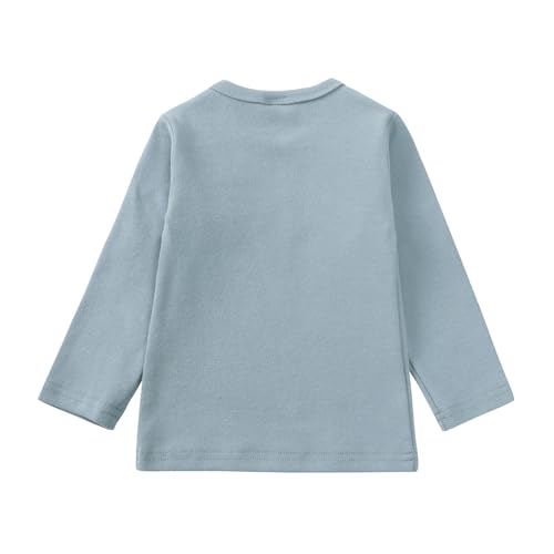 Kids Tales Little Boys&Girls 2 Pcs Solid Pajama Set Cotton Underwear Long Sleeve Sleepwear PJS4