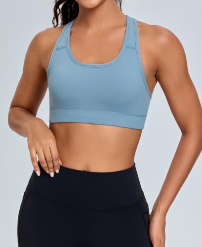 Image of Oalka Women's Racerback Sports Support Workout Running Bras