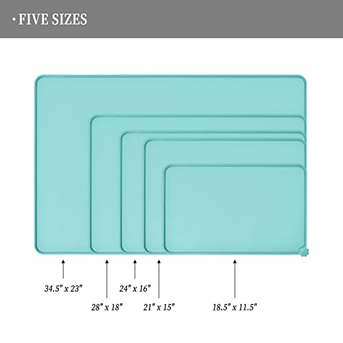 Reopet Silicone Dog Cat Bowl Mat Non-Stick Food Pad Water Cushion Waterproof - Multiple Colors, Sizes & Purposes #TOP1