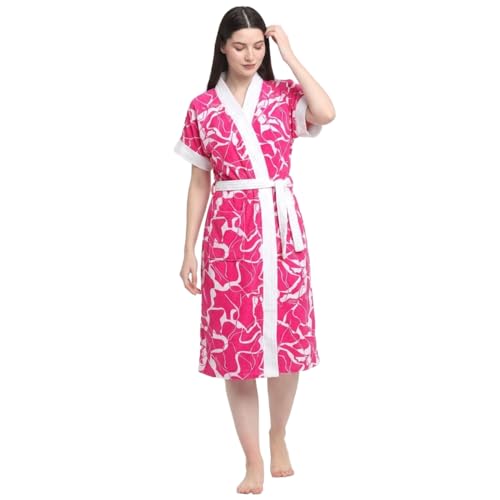 Image of CREEVA Everyday Bathrobe for Women Micro Terry Robe | Soft and Easy to Absorb & Dry| Unisex Bathrobe