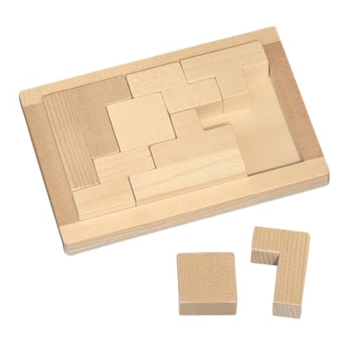 木製ブロック テトロミノ・パズル 知育玩具 脳トレ リハビリ 積み木 自然素材