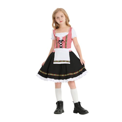 Disfraz infantil dirndl alemán Oktoberfest para niñas miniatura 1