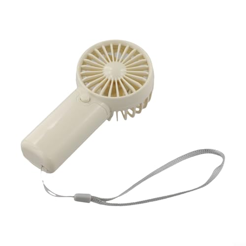 Mini ventilador portátil de bolsillo de mano, silencioso, ligero, funciona con pilas, pequeño ventilador de aire personal ajustable para biblioteca de viajes, escritorio, uso compacto ABS (blanco)