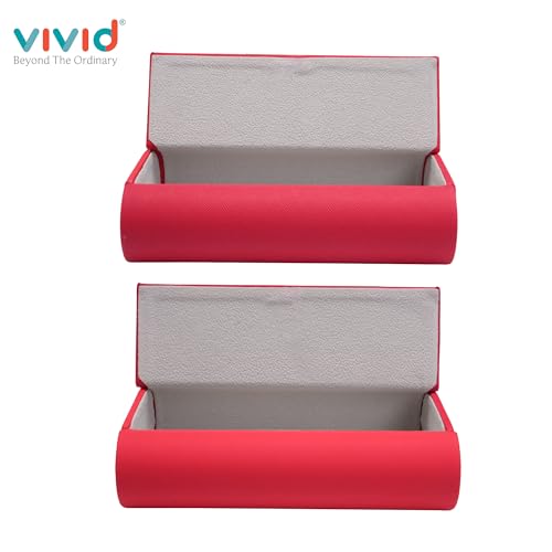 Image of VIVID Vision Unisex Adult Eyewear Specs Case Cover | Screw Driver | Free Cloth | Protect Eye Glasses | Chashma Dibbi | Spectacle Box | Magnetic | IC-560 | Pink | 3 IN 1