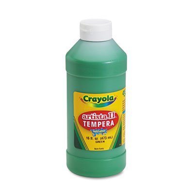 Peinture lavable Artista II vert flacon 453g gouache beaux-arts enfants