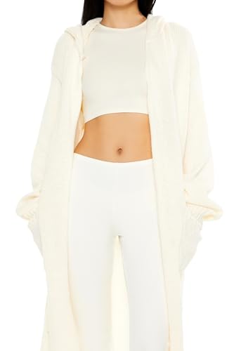 Image of Forever 21 Women's Hooded Cardigan Sweater