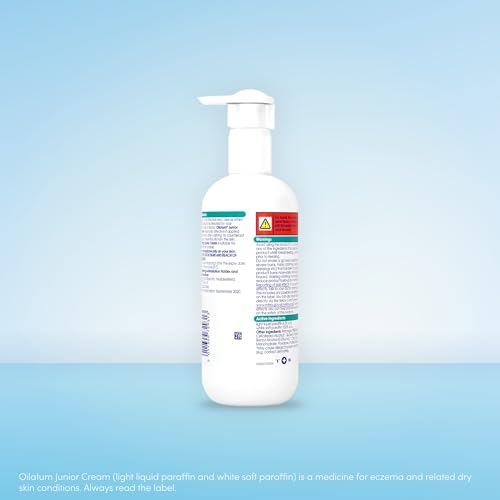 Oilatum Junior Eczema and Dry Skin Emollient Cream, Soothing and Hydrating Moisturizer for Sensitive, Itchy Skin, Dermatologist Recommended Relief, 1 x 350ml - Image 4
