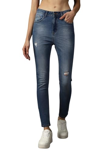 Image of High Star Women Washed Skinny fit Highrise Stretchable Jeans