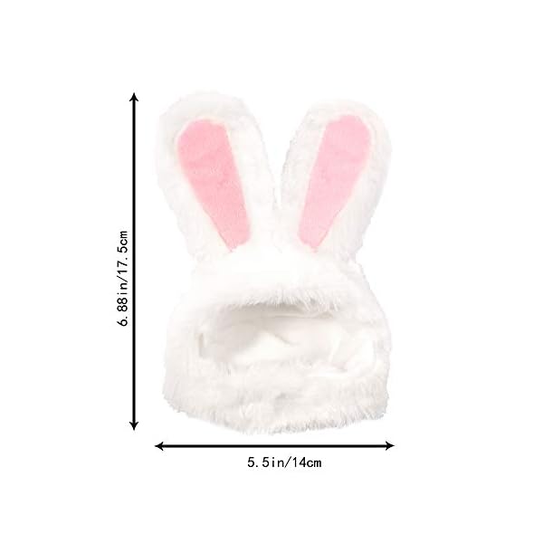 Ximishop cute costume bunny rabbit hat with ears for cats & small dogs party costume easter pet accessory headwear - image 3
