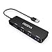 Price comparison product image Enisina USB Hub 4 ports USB 3.0 HUB Slim & Light for USB Compatible Devices, Black