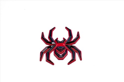 Image of 2Pcs Custom Spider Emblems Left Right Car Badge for Universal Car Body Motorcycle SUV Widow Door Edition Decoration (Redline)