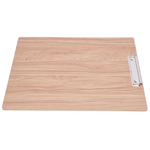 Tablero de Dibujo de Estudiante de Clamp/Holder de Metal, Portapapeles de Escritura Compacta Antiséptica, Tablero de Boceto de Madera de 40x28.8 Cm para Dibujar, Escribir
