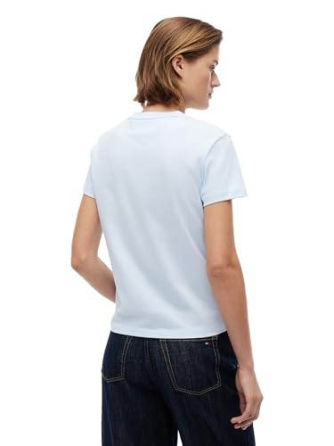 Image of Tommy Jeans Women's Graphic Tee with Printed Flag Logo Detail