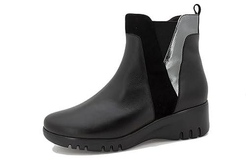 Bottines cuir noir femme PieSanto fin des pieds douloureux en fin de journée