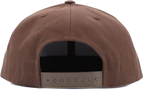Image of KBETHOS Classic Snapback Hat Blank Cap Underbrim Cotton Wool Blend Flat Visor Adjustable Unisex