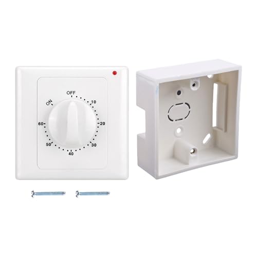 ANMITI 220V Mechanik Timer SWTiches Zeit Countdown Steuerelement Interruptor 86 Panel Timer Schalter Für Lüfterwarmwassererhitzer Pumpen Leuchtschalter Sockel Countdown Steuerelement Unterruppor