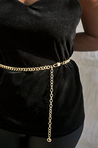 Ettika Gold Belt. Body Chains & Belts, Gold Belts For Women, Gold Rush Chain Link Belt. Gold Tone Plated Waist Belt - One Size2