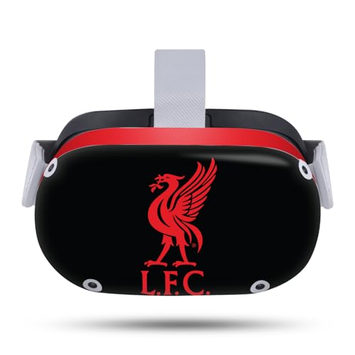 Head Case Designs Officially Licensed Liverpool Football Club Liver Bird Red On Black Art Vinyl Sticker Skin Decal Cover Compatible with Meta Quest 2