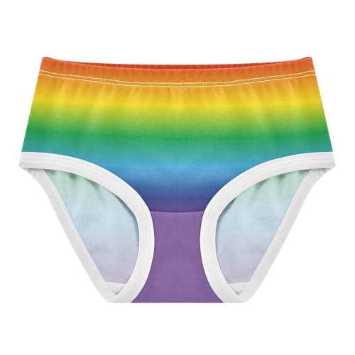 MCHIVER Rainbow Gradient Little Girls Underwear Cotton Briefs Baby Toddler Training Undie for Girls 3T