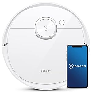 ECOVACS DEEBOT T9 Robot aspirateur Laveur avec Fonction de Nettoyage, 3000 PA, détection d’Obstacles 3D, Robot aspirateur avec Batterie 175 Min, Alexa, Blanc
