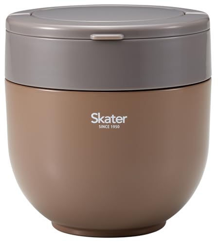 スケーター(Skater) 保温 保冷 丼ぶり ランチジャー 大容量 1250ml 折りたたみハンドル付 抗菌 ナッツブラウン LDNO13AGの商品画像（Amazon）