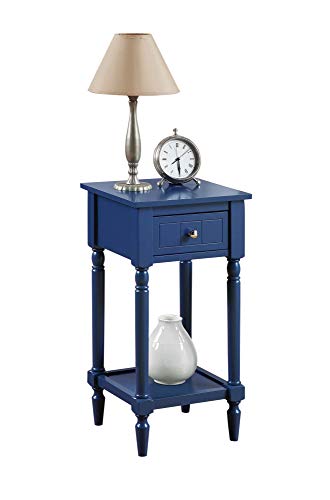 Convenience Concepts French Country Khloe 1 Drawer Accent Table With Shelf, Cobalt Blue #TOP3