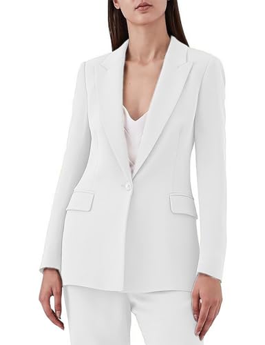 Women's Suiting 2 Piece One Button Dressy Pantsuit for Women Professional Wedding Suit Casual2