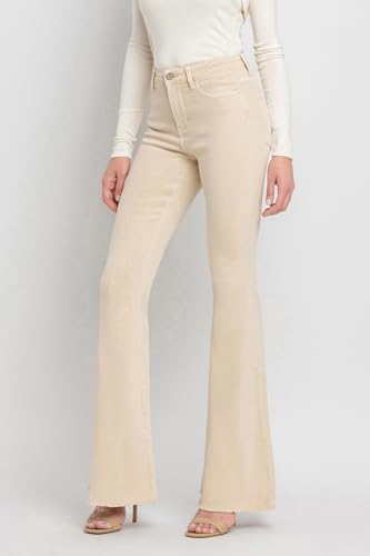 VERVET High Rise Raw Hem Super Flare Jeans V3084PA4