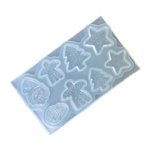 Molde De Silicona Reutilizable Para Vacaciones Joyería Resina Decoraciones Galletas Navideñas Y Fabricación Velas Molde Silicona Para Galletas Navideñas