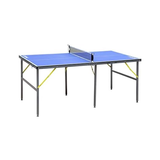IUNNDS 6X3ft Mid-Size Table Tennis Tables - Indoor/Outdoor Portable Ping Pong Table Game for Adults/Teens,with Net,2 Table Tennis Paddles and 3 Balls (6X3ft Mid-Size)