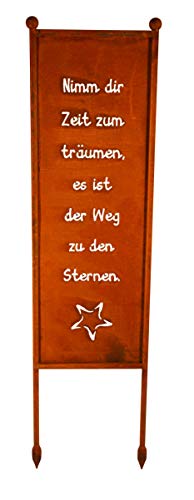 Bornhöft Schild/Spruchtafel Gartenschild Edelrost Rost zum Einstecken...