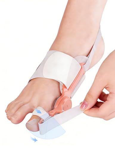 Ashomie Bunion Corrector for Women & Men, Orthopedic Hallux Valgus Splint with Stepless Adjustment for Big Toe Pain Relief & Gentle Toe Alignment, Breathable Fabric for All-Day Wear (Orange 1PC)