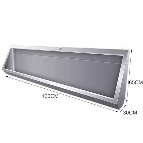 Orinatoio da parete da uomo, in acciaio inox 304, per esterni, con tubo di scarico, per uso commerciale, scuole, parchi e bagni pubblici, ideale per aree ad alto traffico