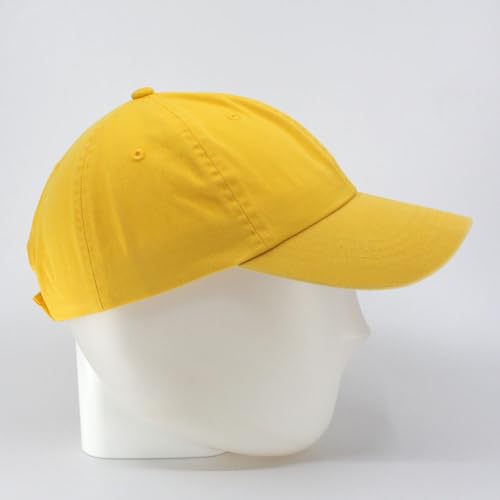 Image of Classic Washed Cotton Baseball Cap - Vintage Adjustable Dad Hat, Curved Bill for Men Women, Outdoor Everyday Wear