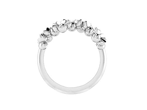 CloseoutWarehouse Sterling Silver Zinnia Flower Crown Ring3