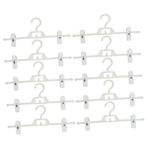 Cabilock Sturdy Practical 10pcs Pants Hangers Non-Slip Clips Traceless Underwear Storage Hanger for Home