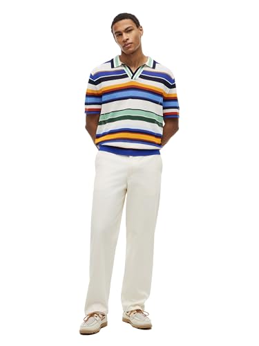 Image of Tommy Hilfiger Men's Lightweight Cotton Striped Short Sleeve Knit Polo