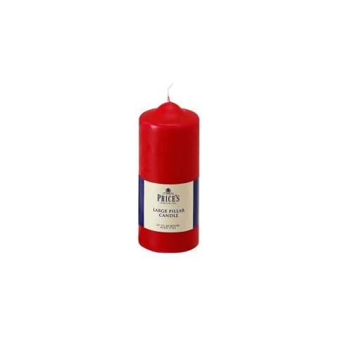 Price's 6" Red Pillar Candle - Smokeless thumbnail