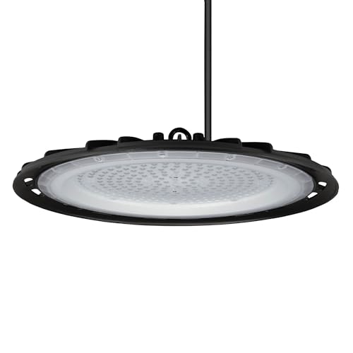 Ledvion - Campana led ufo, IP65, 200W, 110 lm/W, Sensore, 4000K, Dimmerabile, lampada led industriale capannone, illuminazione magazzino officina, luce soffitto garage, illuminazione industriale led