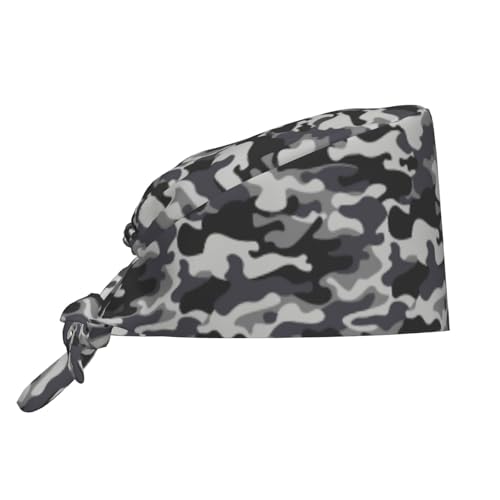Image of Working Cap Scrub Cap with Sweatband Adjustable Unisex Women Tie Back Hat Nurse Surgical Caps