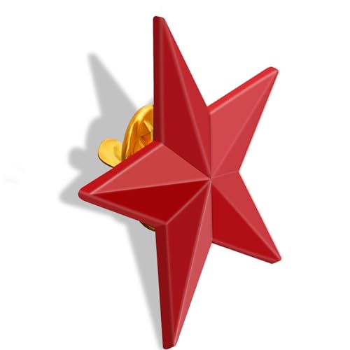 Image of 10 /20 /50 /100 Pcak Red Five-Pointed Star Lapel Pins Bulk-Pentacle Pentagram Lapel Pins Badge Souvenir