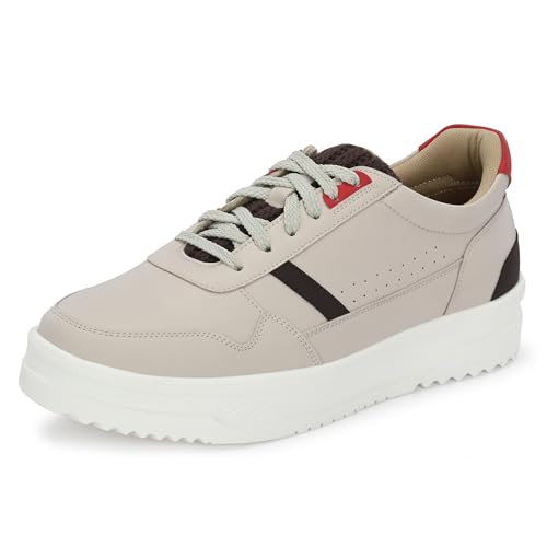 Image of Cruiser Mens Sneakers | Casual Shoes | Cone Heel Lace-Up Sneakers for a Unique Look |Experience Comfort & Style with Soft Cushioned Insole | Trendy Lace-Up Design Sneaker (2565)