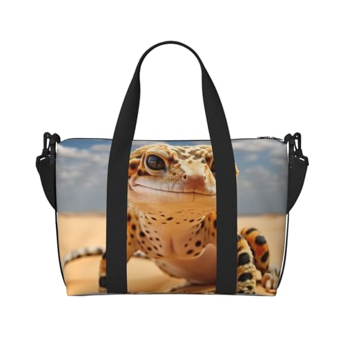 Sac de voyage ultra léger léopard sable Gecko au design ergonomique