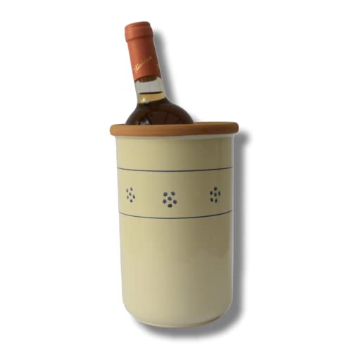 Portabottiglia Termico in Terracotta, Refrigeratore per Vino, Glacette in Terracotta, Secchiello refrigeratore per bottiglia di vino, Porta bottiglia di vino refrigerante Stelle - Colì